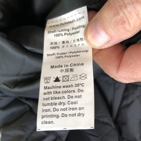 Fuinloth Women's Quilted Vest Size XL Full Zip Gilet Padded Stand Collar Black - Picture 8 of 12